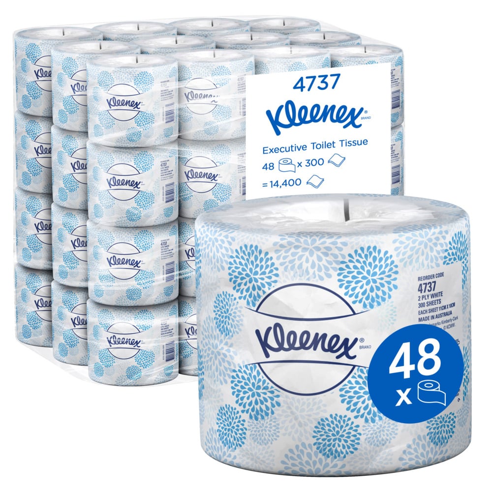 Kleenex Toilet Tissue Executive 2 Ply 300 Sheets Carton Of 48