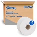 Kleenex Centre Pull Toilet Tissue 2 Ply 250m Roll Carton Of 12