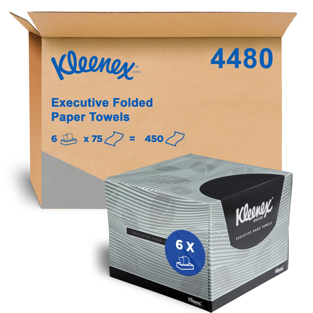Kleenex Premium Hand Towels 32 X 32.5cm Dispenser Box Carton Of 6