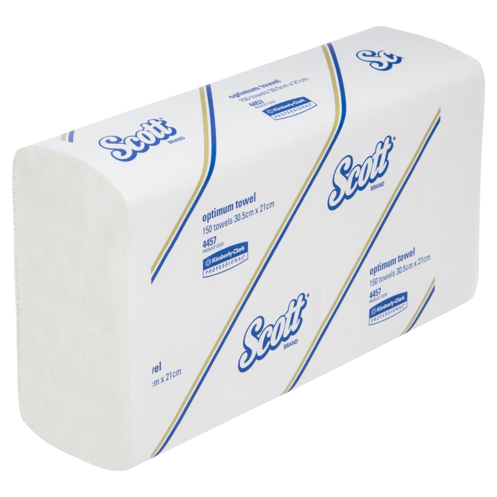 Scott Optimum Hand Towel Interleaved 150 Sheets 30.5 X 21cm Carton Of 16 Packs