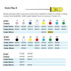 Endo K Files 28mm 25