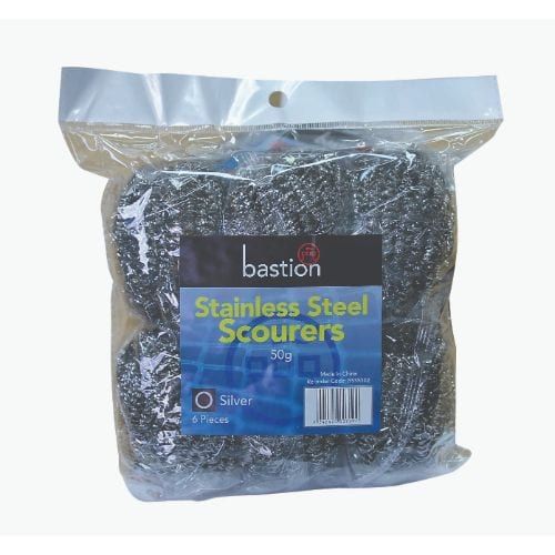 Bastion Stainless Steel Scourers 50gm Carton Of 48