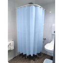 Haines Antimicrobial Medical Shower Curtains 2.5 x 1.8m Pastel Blue Box Of 15