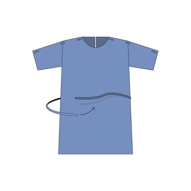 Haines Easy-Wrap No-Gap Gown Dark Blue Paediatric Carton Of 100
