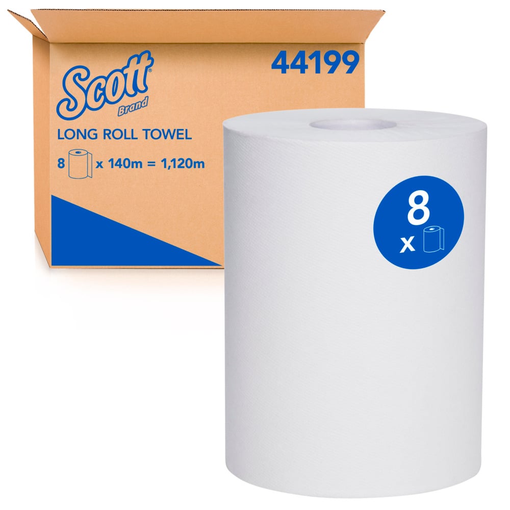 Scott Long Roll Hand Towel 44199 Box Of 8 Rolls
