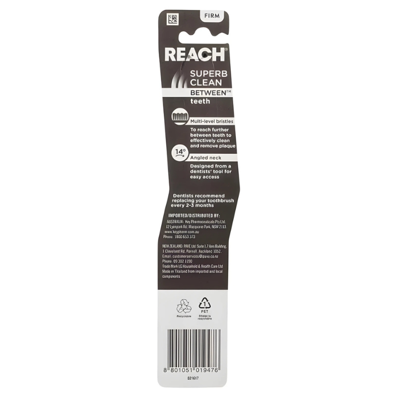 Reach Superb Clean Between Teeth Toothbrush Firm Box Of 8