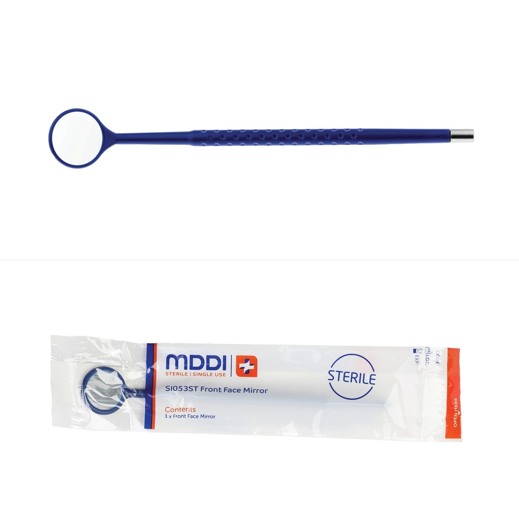MDDI Sterile Disposable Front Face Mirrors With Percussion Tip Box Of 180