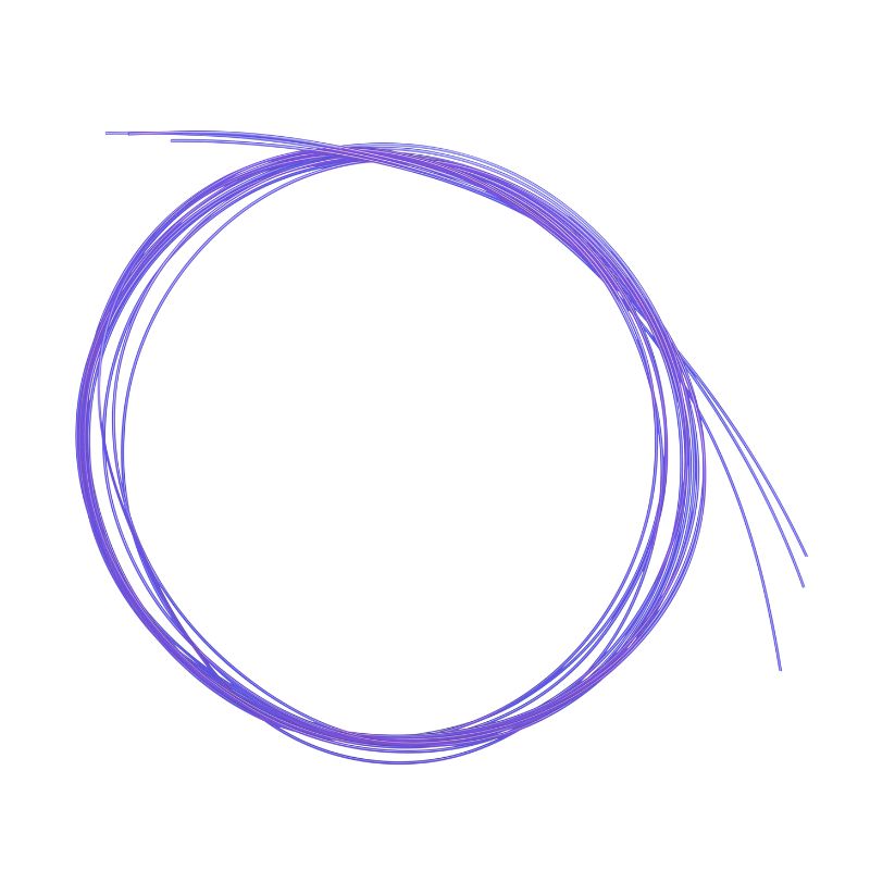 Dynek Monovek Synthetic Absorbable 5/0x45cm On 16MM 3/8 Dyed Violet Box Of 36