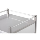 Pacific Medical Stainless Steel Trolley Single 3 Drawer