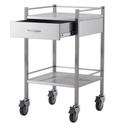 Pacific Medical Stainless Steel Trolley Single 1 Drawer