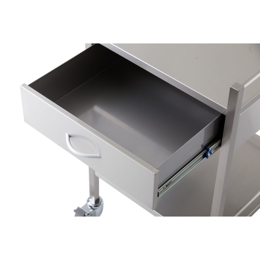 Pacific Medical Stainless Steel Trolley Single 1 Drawer