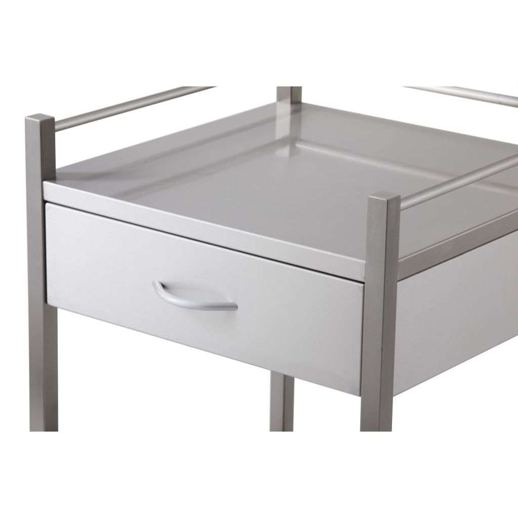 Pacific Medical Stainless Steel Trolley Single 1 Drawer