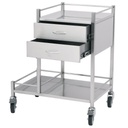 Pacific Medical Stainless Steel Oxygen Trolley Single 2 Drawer