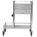 Pacific Medical Stainless Steel Oxygen Trolley Single 2 Drawer