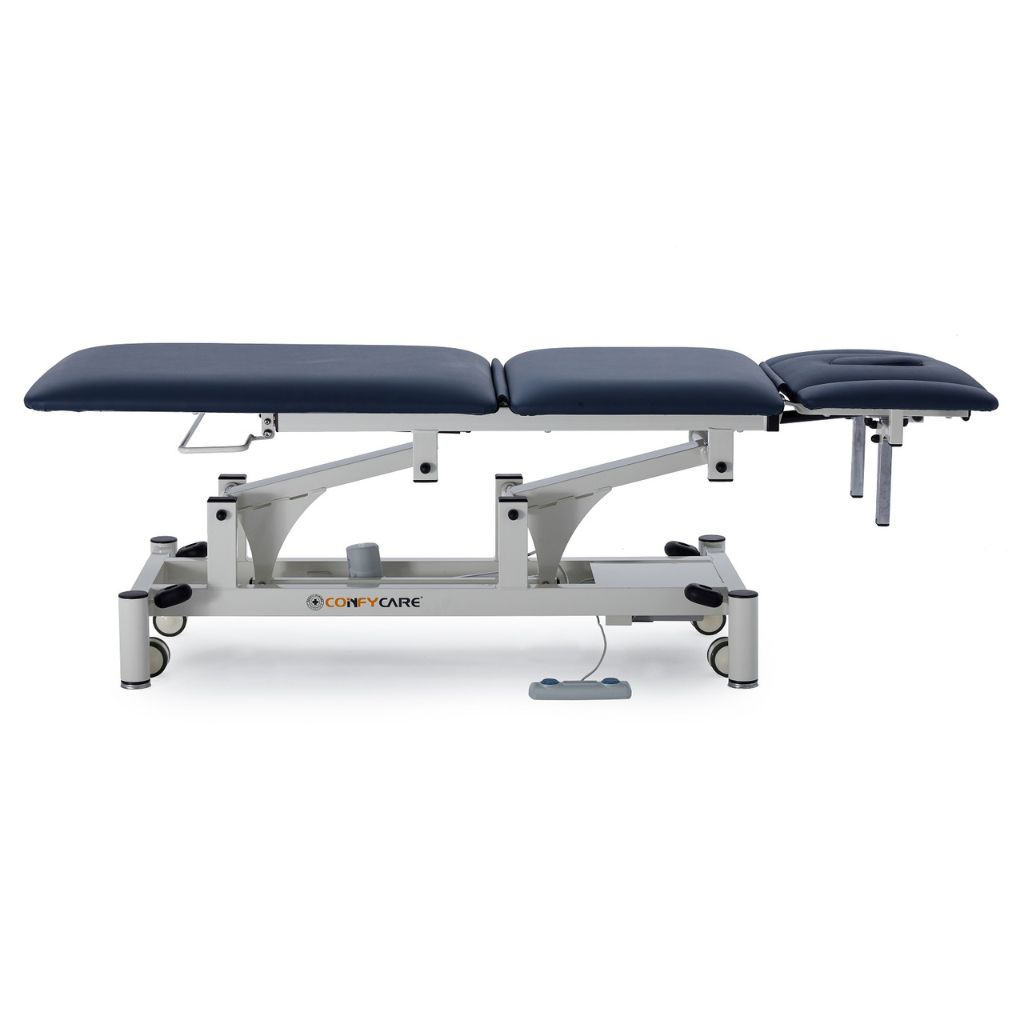 Pacific Medical 5 Section Electric Hi Lo Treatment Couch No Postural Drainage Navy Blue