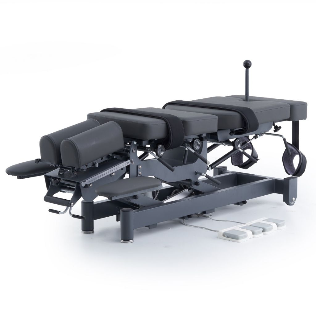 Pacific Medical Stealth Flexion Distraction Chiropractic Table With 4 Drop Sections Black