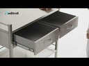 Pacific Medical Stainless Steel Trolley Double 2 Drawer Side By Side
