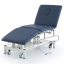 Pacific Medical 3 Section Electric Hi Lo Medical Couch With Drop Down Side Rails Navy Blue