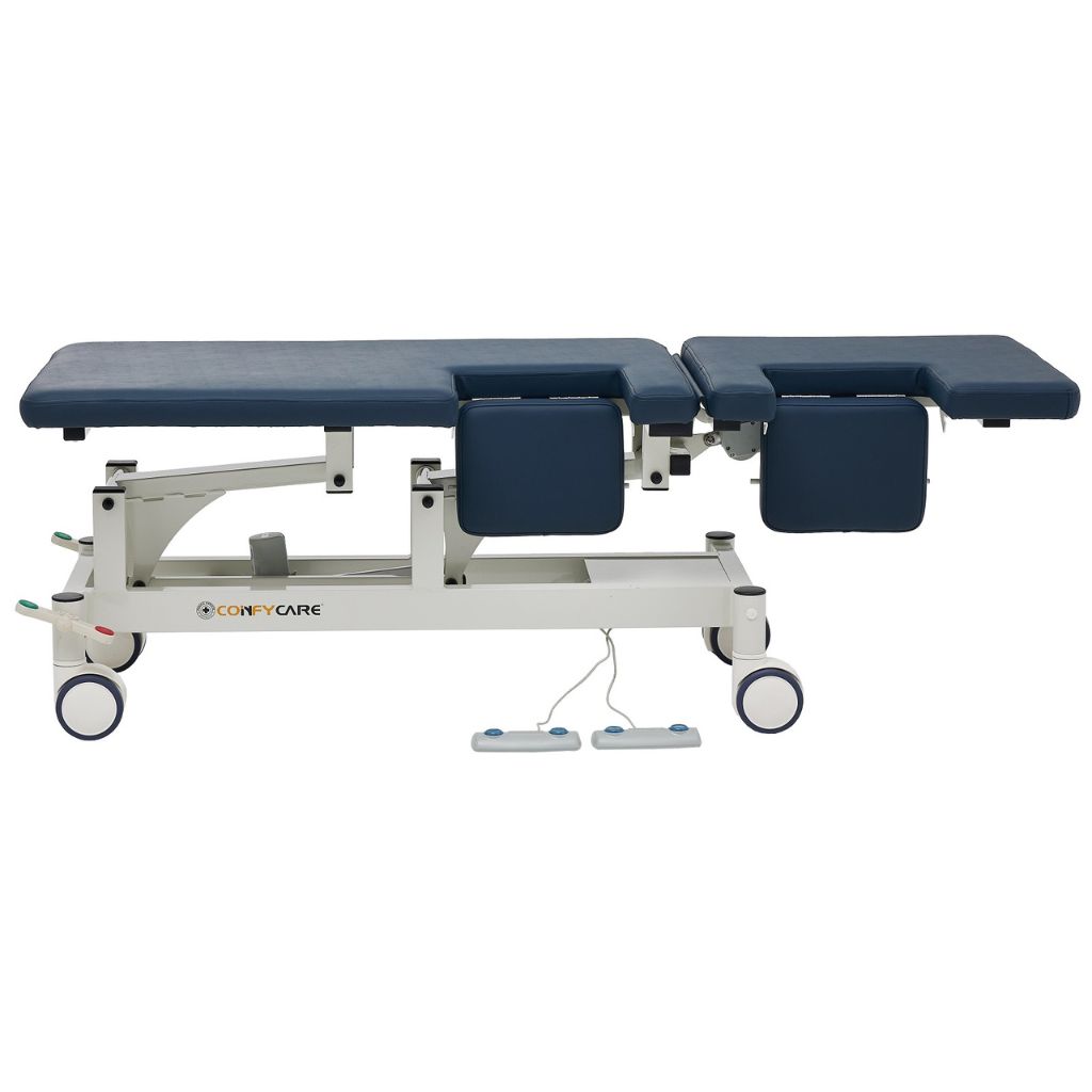 Pacific Medical 2 Section Cardiology Couch Navy Blue