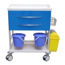 Pacific Medical Dressing Change Trolley 2 Drawer Blue