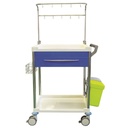 Pacific Medical Infusion Trolley 1 Drawer Blue