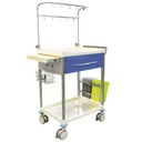 Pacific Medical Infusion Trolley 1 Drawer Blue