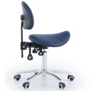 Pacific Medical Saddle Stool With Backrest Navy Blue