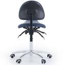 Pacific Medical Saddle Stool With Backrest Navy Blue