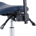 Pacific Medical Saddle Stool With Backrest Navy Blue
