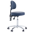 Pacific Medical Round Stool With Backrest Navy Blue