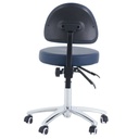 Pacific Medical Round Stool With Backrest Navy Blue