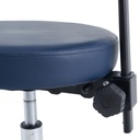 Pacific Medical Round Stool With Backrest Navy Blue