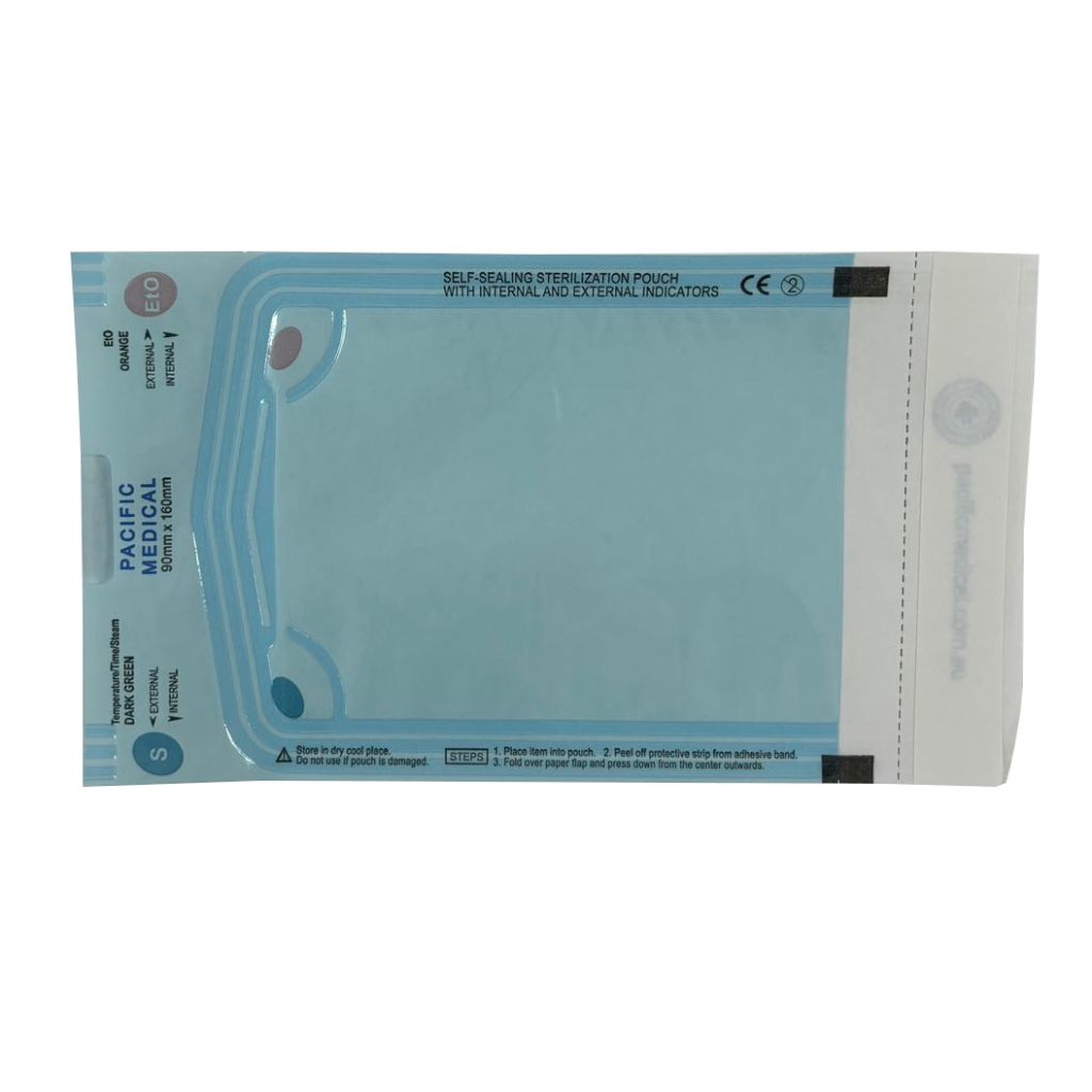 Pacific Medical Self Sealing Autoclave Pouch 90x160mm Box of 200