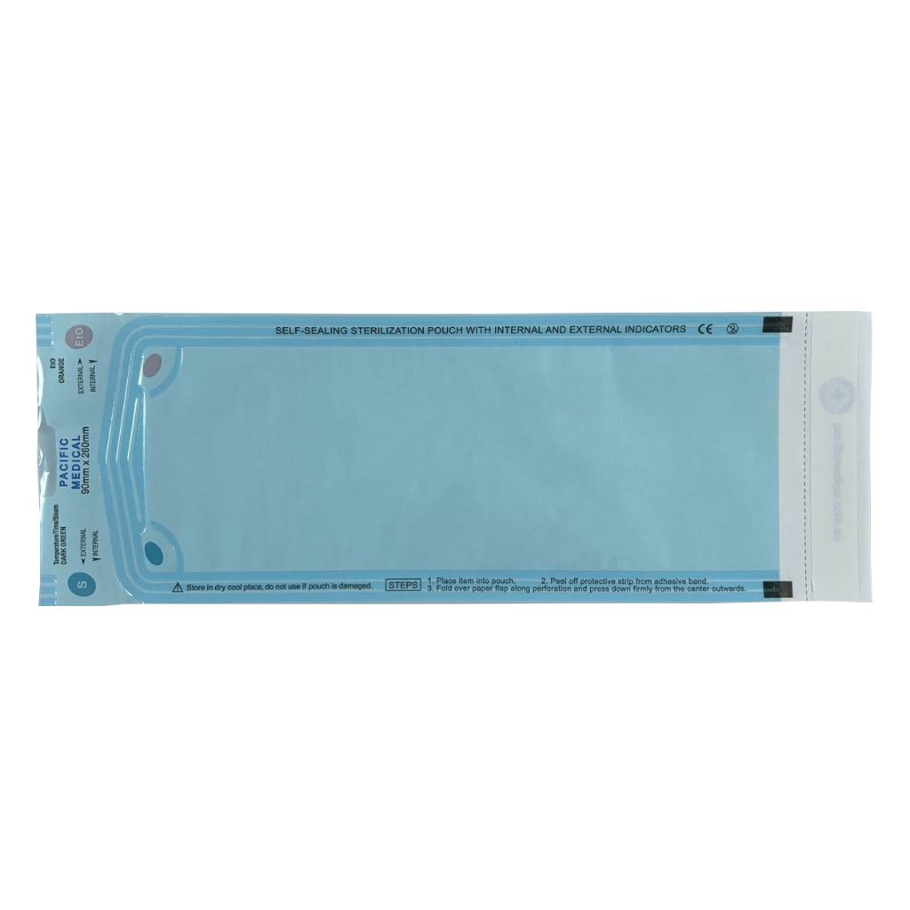 Pacific Medical Self Sealing Autoclave Pouch 90x260mm Box of 200