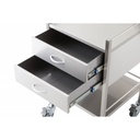 Pacific Medical Stainless Steel Trolley Single 2 Drawer