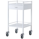 Pacific Medical Powder Coated Steel Trolley Single 1 Drawer