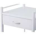 Pacific Medical Powder Coated Steel Trolley Single 1 Drawer