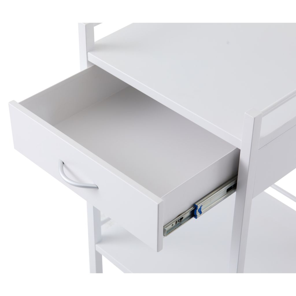 Pacific Medical Powder Coated Steel Trolley Single 1 Drawer