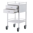 Pacific Medical Powder Coated Steel Trolley Single 2 Drawer