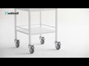 Pacific Medical Powder Coated Steel Trolley Single 2 Drawer