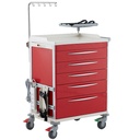 Pacific Medical Emergency Medical Trolley 5 Drawer Red