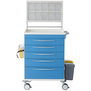 Pacific Medical Anesthesia Medical Trolley 5 Drawer Blue