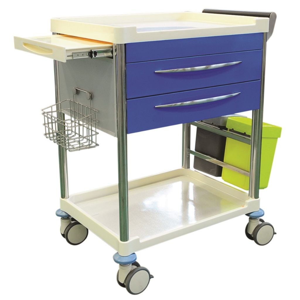Pacific Medical Treatment Trolley 2 Drawer Blue