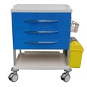 Pacific Medical Treatment Trolley 3 Drawer Blue