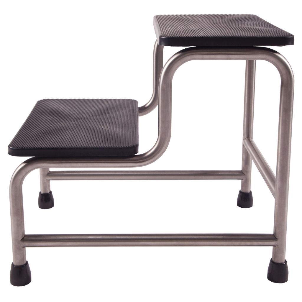 Pacific Medical Double Metal Step With Rubber Non Slip Surface