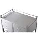 Pacific Medical Stainless Steel Trolley Double 4 Drawer 2 Over 2