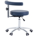 Pacific Medical Round Stool With Armrest Navy Blue