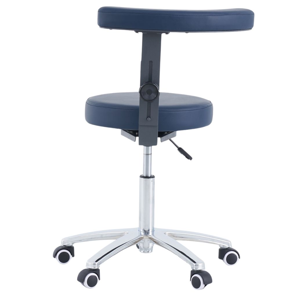 Pacific Medical Round Stool With Armrest Navy Blue