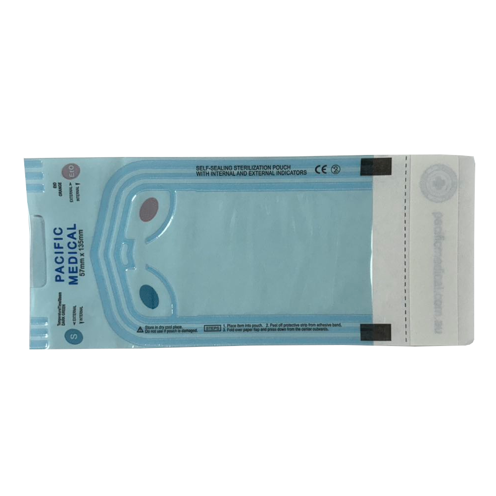 Pacific Medical Self Sealing Autoclave Pouch 57x135mm Box of 200