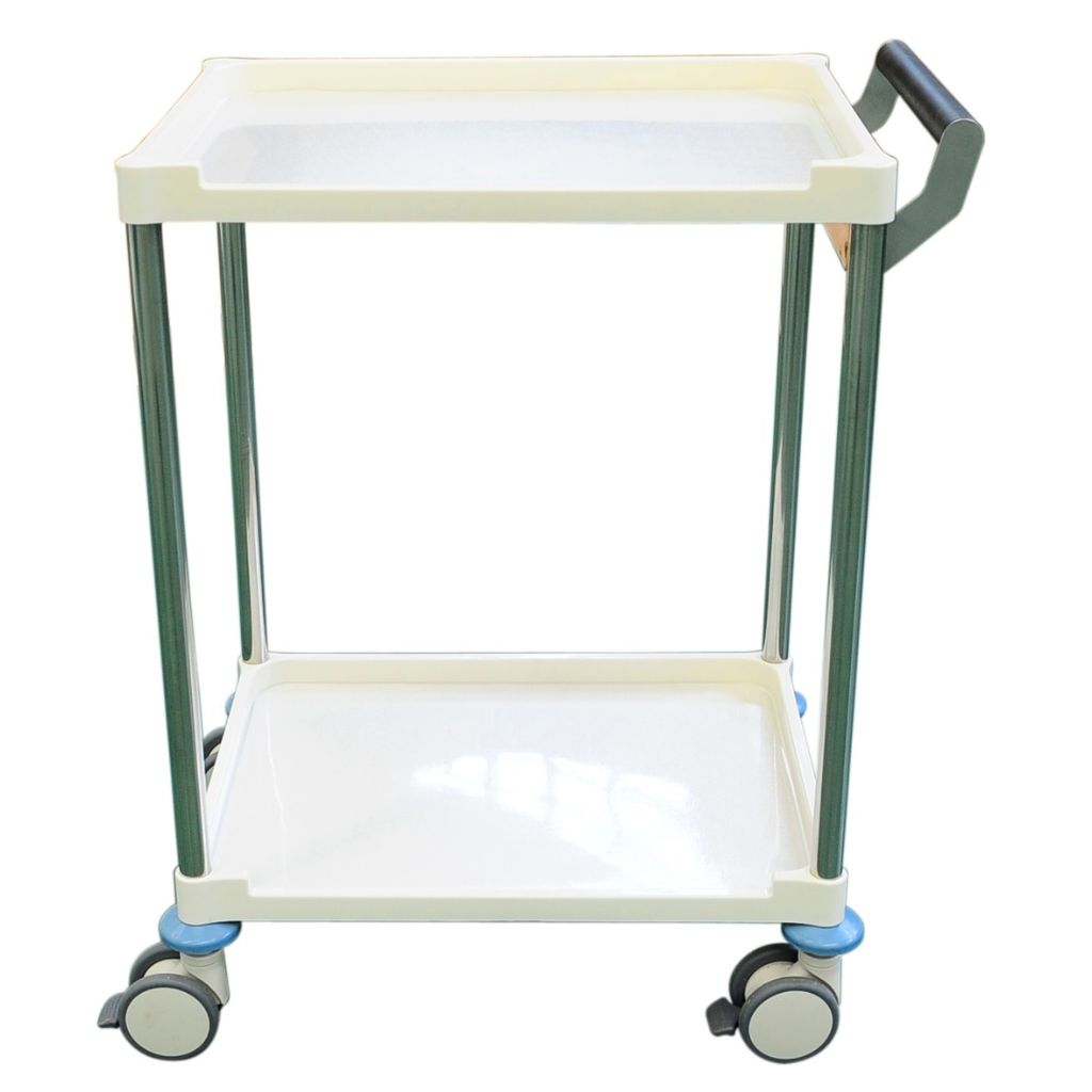 Pacific Medical Instrument Trolley No Shelf White
